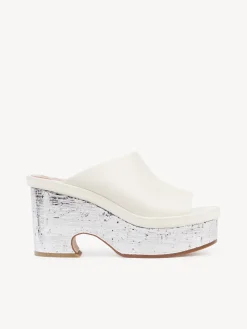 Mules-Chloé Mules Compensees Oli Blanc
