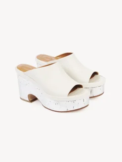 Mules-Chloé Mules Compensees Oli Blanc