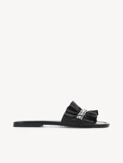 Sandales Et Espadrilles-Chloé Mules Plates Mollie Noir