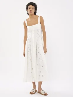 Tenues De Plage-Chloé Mules Plates Woody Blanc
