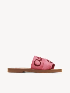 Tenues De Plage-Chloé Mules Plates Woody Pink - Red 1