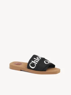 Tenues De Plage-Chloé Mules Plates Woody Noir