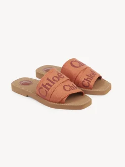 Tenues De Plage-Chloé Mules Plates Woody Orange - Orange 1