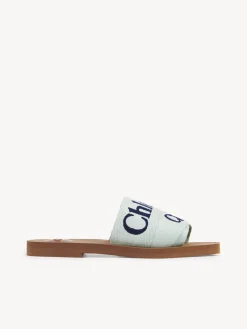 Tenues De Plage-Chloé Mules Plates Woody Green - Blue 1