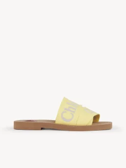 Tenues De Plage-Chloé Mules Plates Woody Yellow - Beige 1