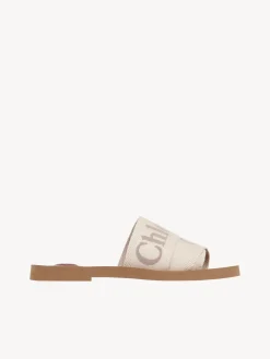 Tenues De Plage-Chloé Mules Plates Woody Blushy Beige