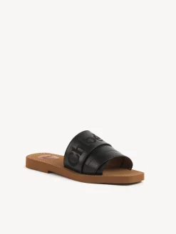 Tenues De Plage-Chloé Mules Plates Woody Noir
