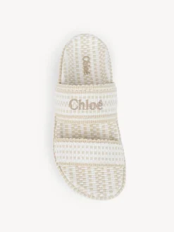 Tenues De Plage-Chloé Mules Rori Eggshell