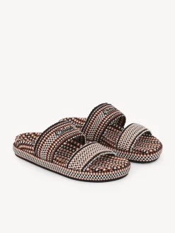 Tenues De Plage-Chloé Mules Rori Red Sand