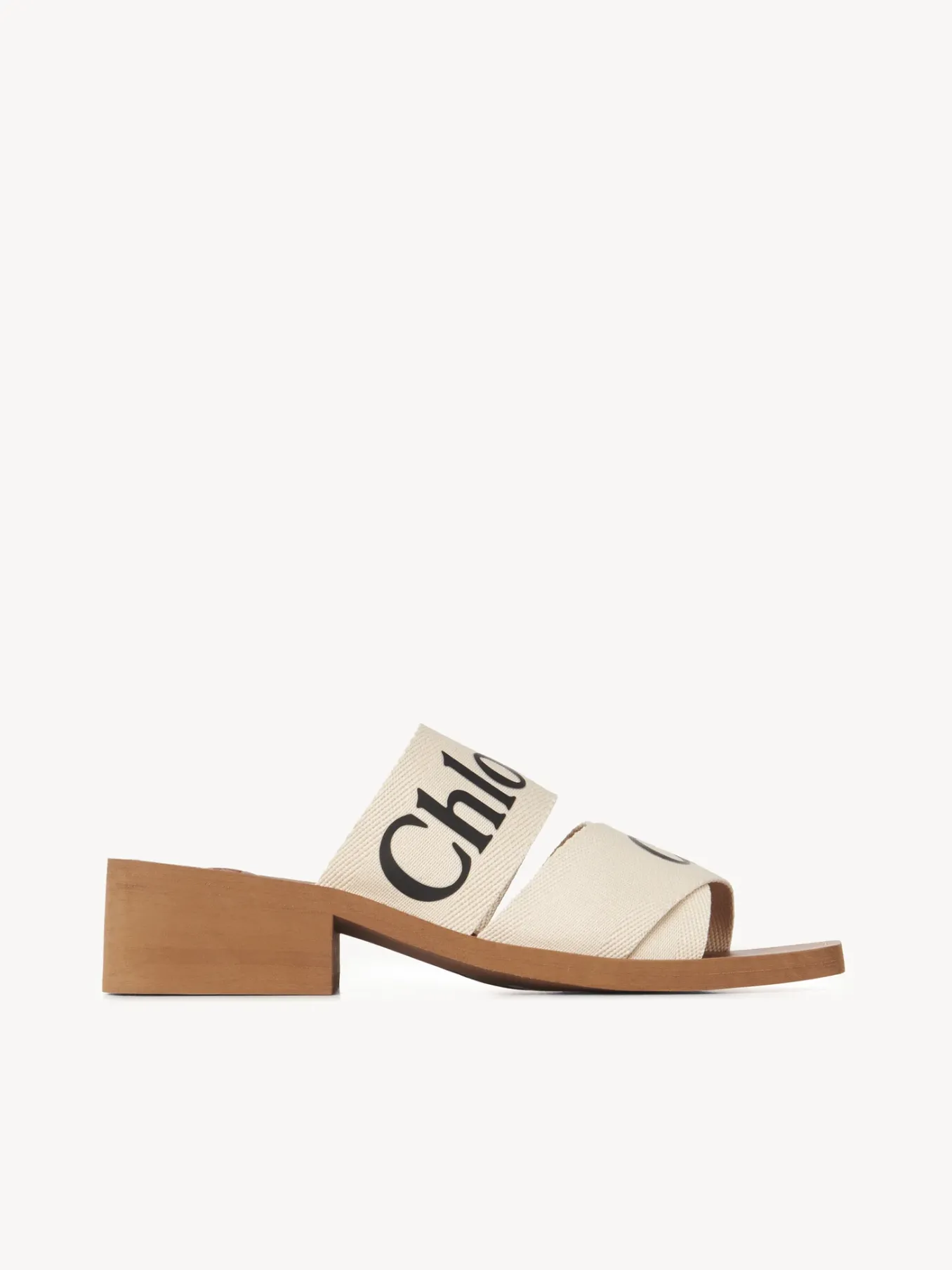 Lin-Chloé Mules Woody Blanc