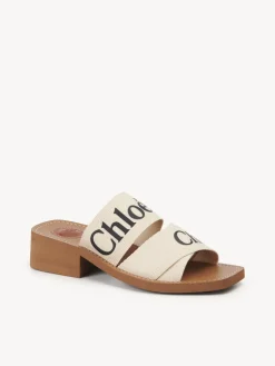 Lin-Chloé Mules Woody Blanc