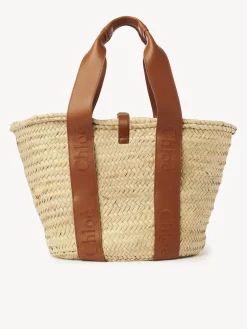 Sacs Cabas-Chloé Panier Chloe Sense Caramel