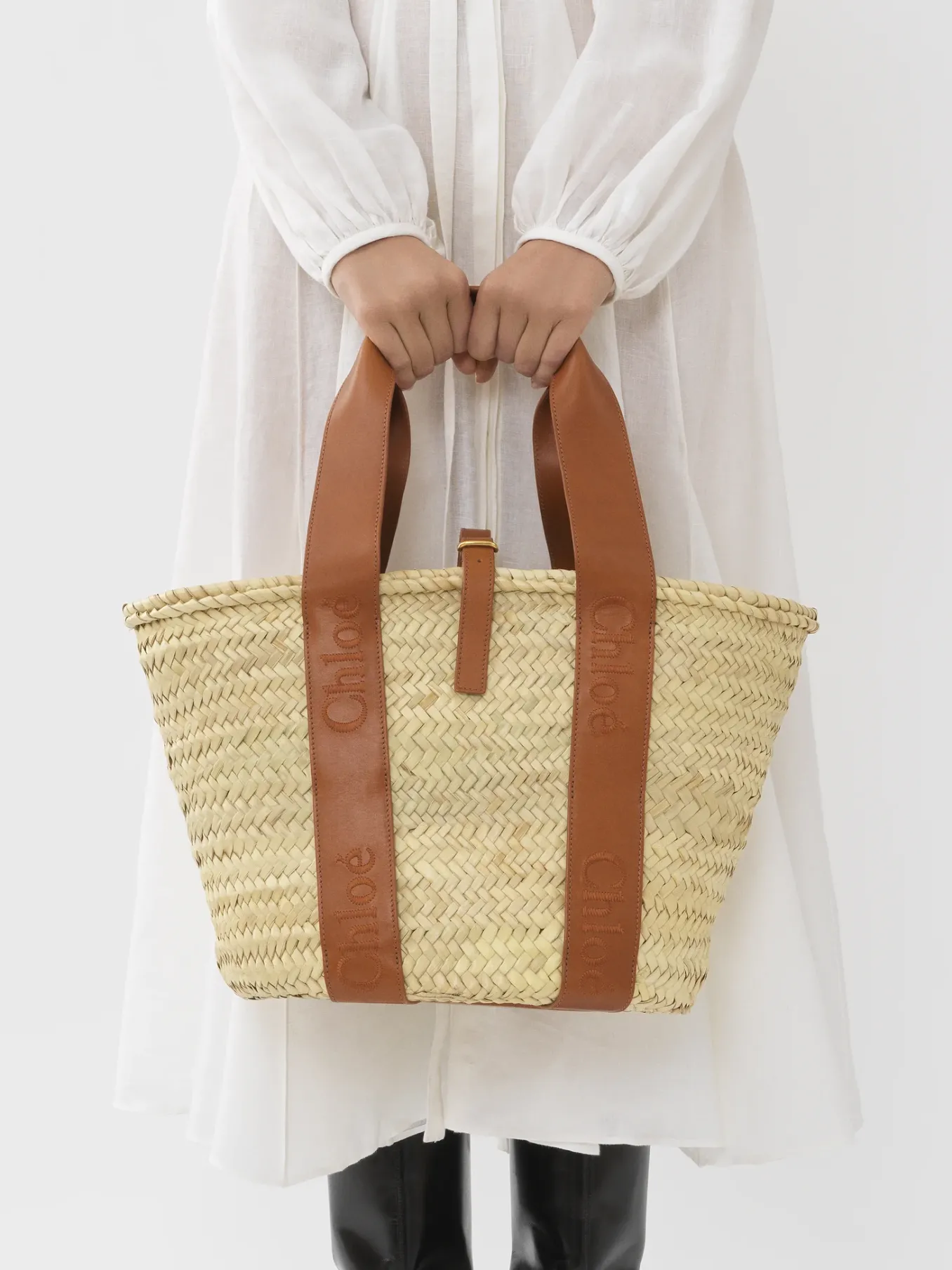 Sacs Cabas-Chloé Panier Chloe Sense Caramel
