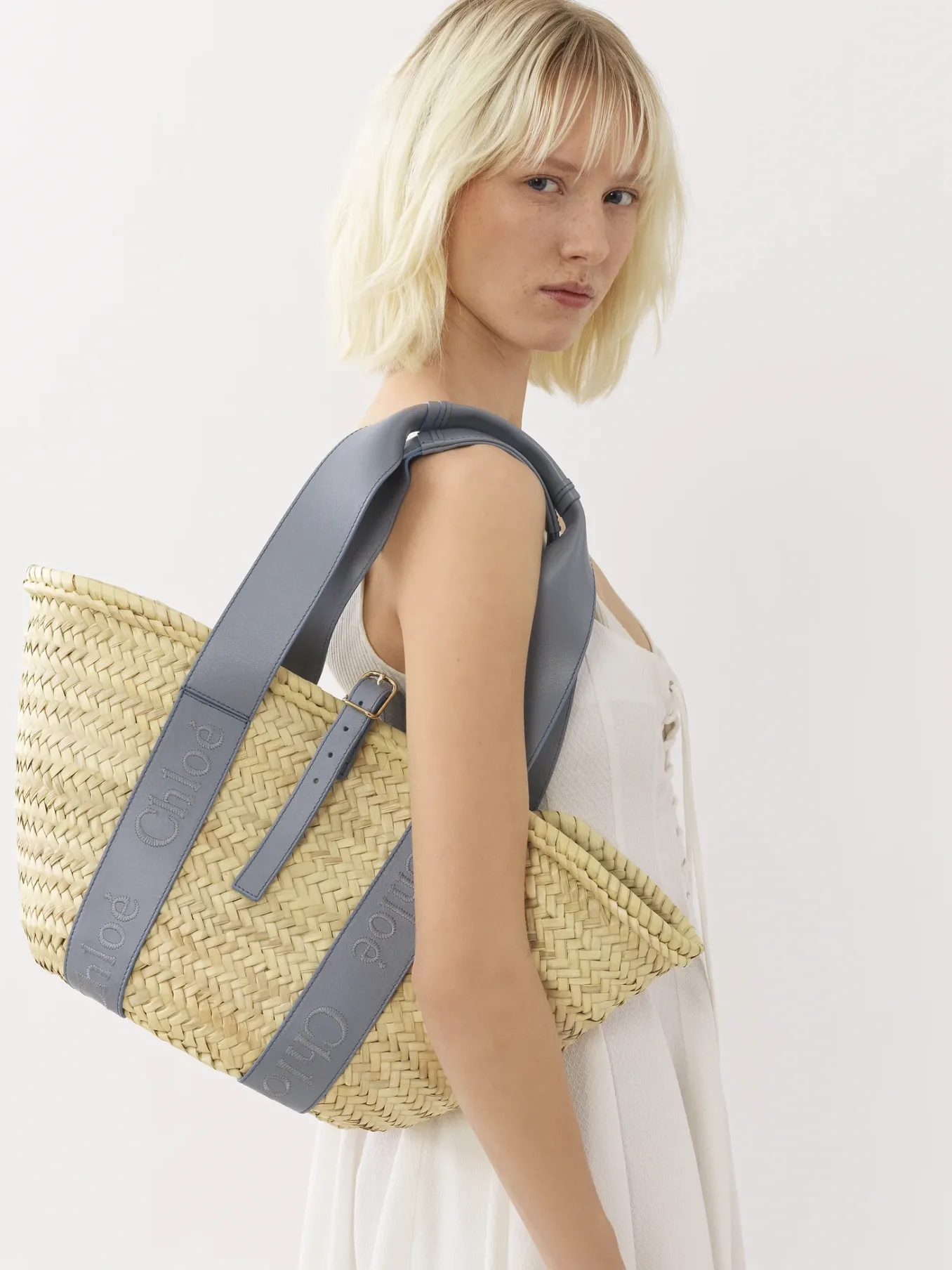 Sacs Cabas-Chloé Panier Chloe Sense Storm Blue