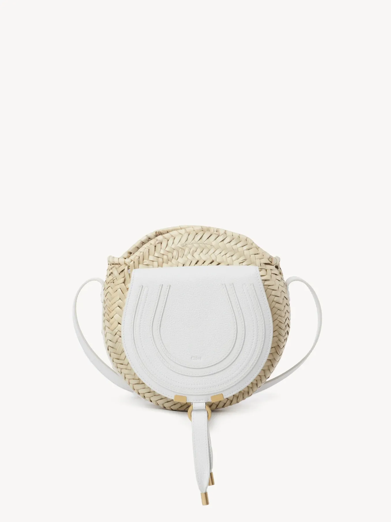 Sacs À Bandoulière-Chloé Panier Rond Porte Épaule Marcie Blanc