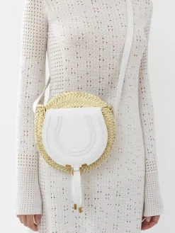 Sacs À Bandoulière-Chloé Panier Rond Porte Épaule Marcie Blanc