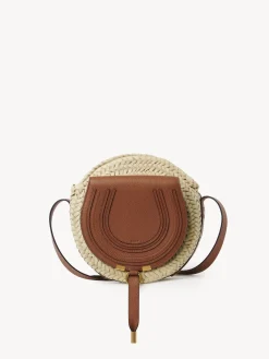Sacs À Bandoulière-Chloé Panier Rond Porte Épaule Marcie Tan