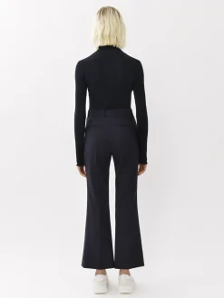 Pantalons Et Shorts-Chloé Pantalon Bootcut Court Abyss Blue