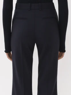 Pantalons Et Shorts-Chloé Pantalon Bootcut Court Abyss Blue