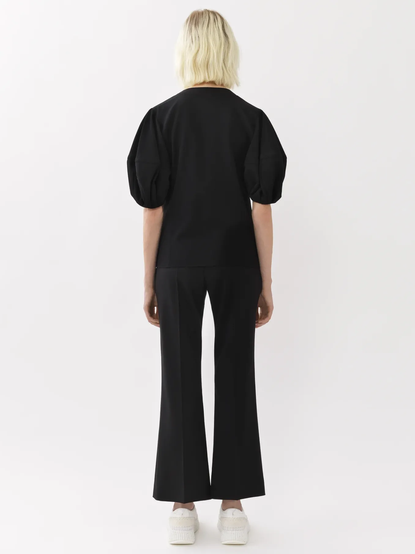 Pantalons Et Shorts-Chloé Pantalon Bootcut Court Noir