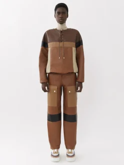 Pantalons Et Shorts-Chloé Pantalon Cargo Fusele Multicolor Brown 1