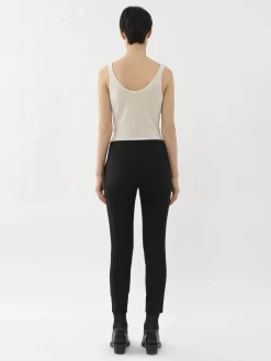 Pantalons Et Shorts-Chloé Pantalon Cigarette Court Noir