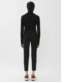 Pantalons Et Shorts-Chloé Pantalon Cigarette Court Noir