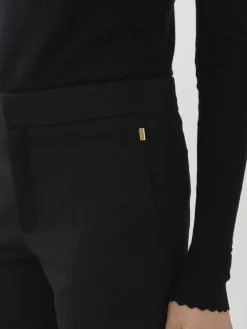Pantalons Et Shorts-Chloé Pantalon Cigarette Court Noir