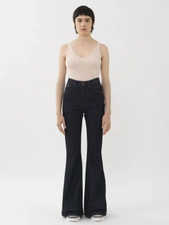 Pantalons Et Shorts-Chloé Pantalon Cloche « Merapi » Iconic Navy