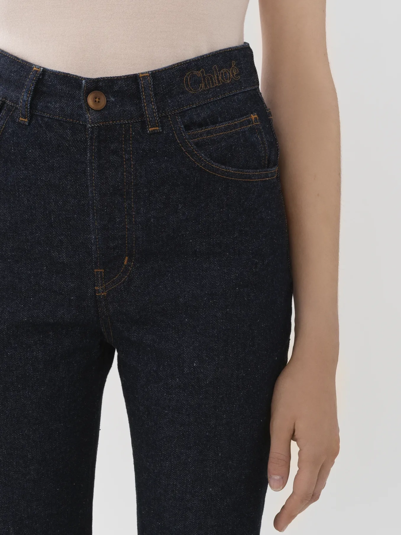 Pantalons Et Shorts-Chloé Pantalon Cloche « Merapi » Iconic Navy