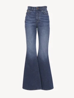 Pantalons Et Shorts-Chloé Pantalon Cloche « Merapi » Faded Denim