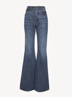 Pantalons Et Shorts-Chloé Pantalon Cloche « Merapi » Dusky Blue