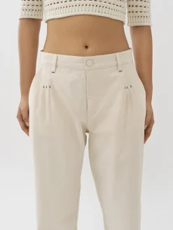 Vêtements-Chloé Pantalon Court Antique White