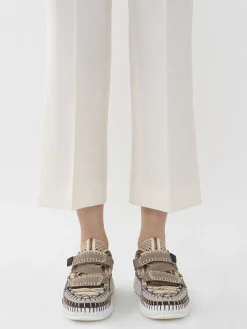 Pantalons Et Shorts-Chloé Pantalon Court A Pont Iconic Milk
