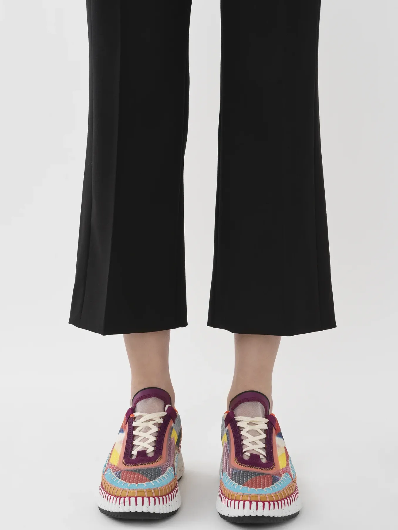 Pantalons Et Shorts-Chloé Pantalon Court A Pont Noir