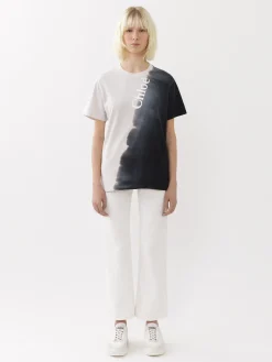 Pantalons Et Shorts-Chloé Pantalon Court Bootcut « Fuego » Blanc