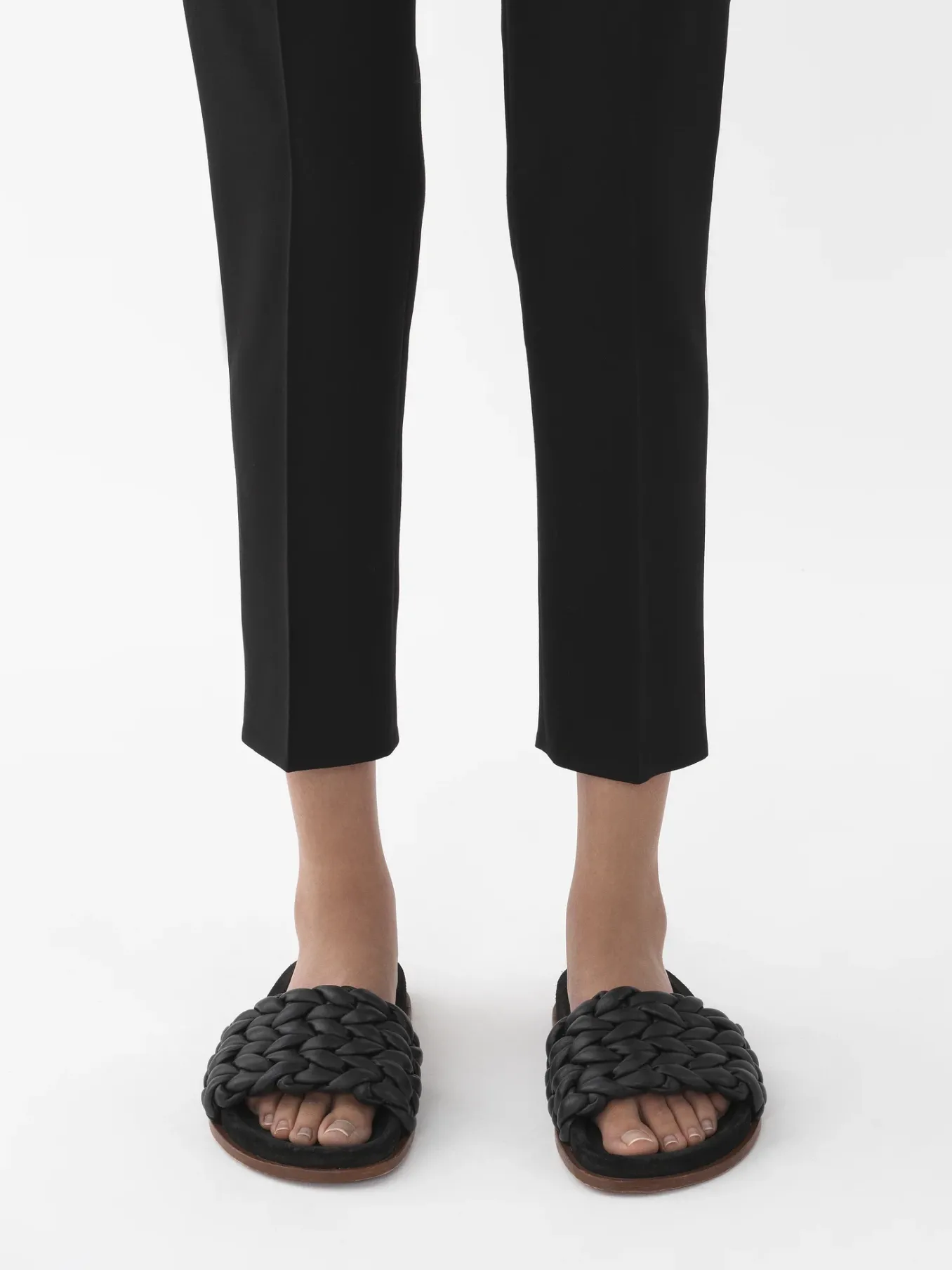 Pantalons Et Shorts-Chloé Pantalon Court Cigarette Noir