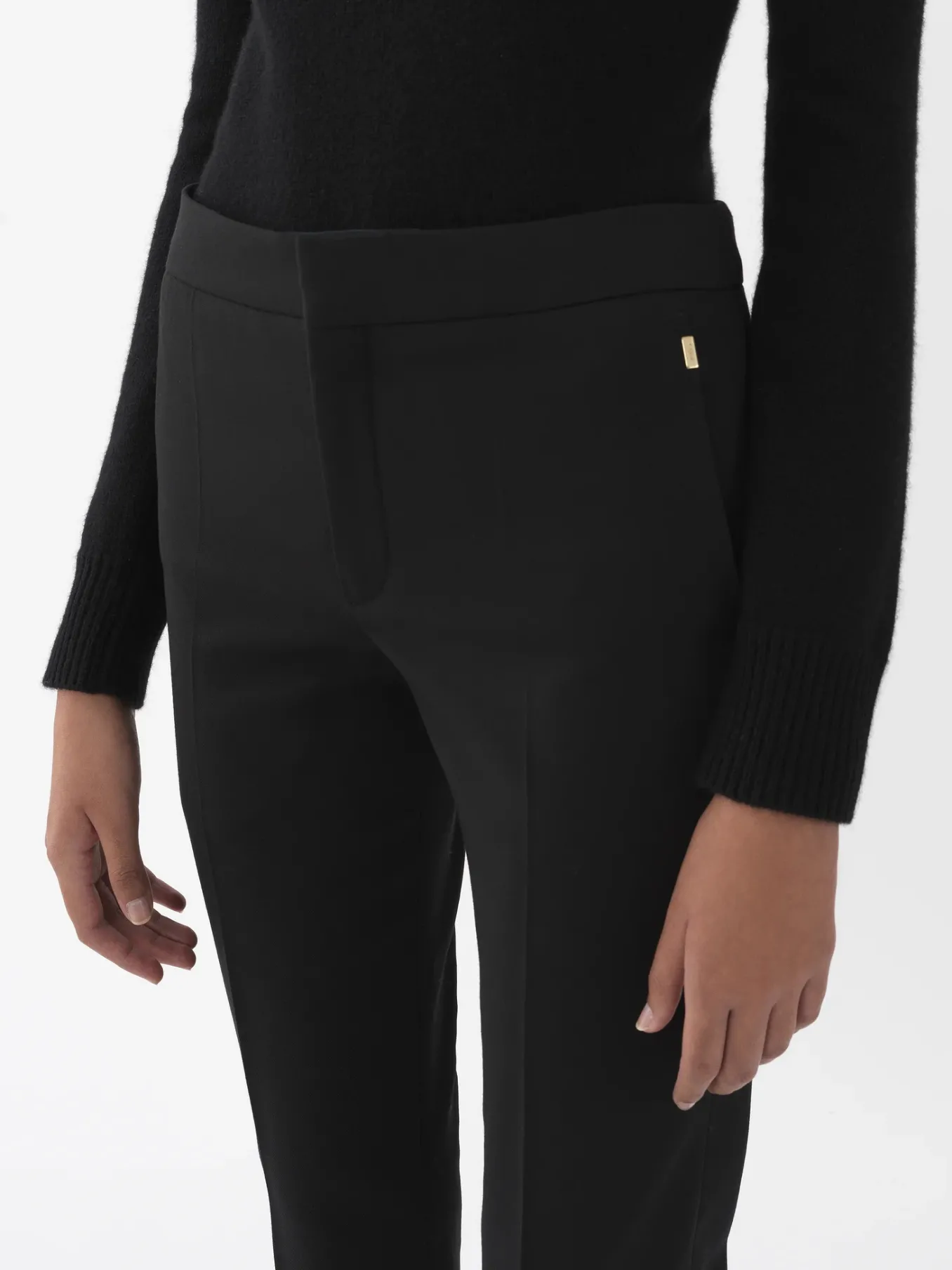 Pantalons Et Shorts-Chloé Pantalon Court Cigarette Noir