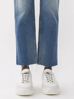 Pantalons Et Shorts-Chloé Pantalon Court Droit « Masaya » Foggy Blue