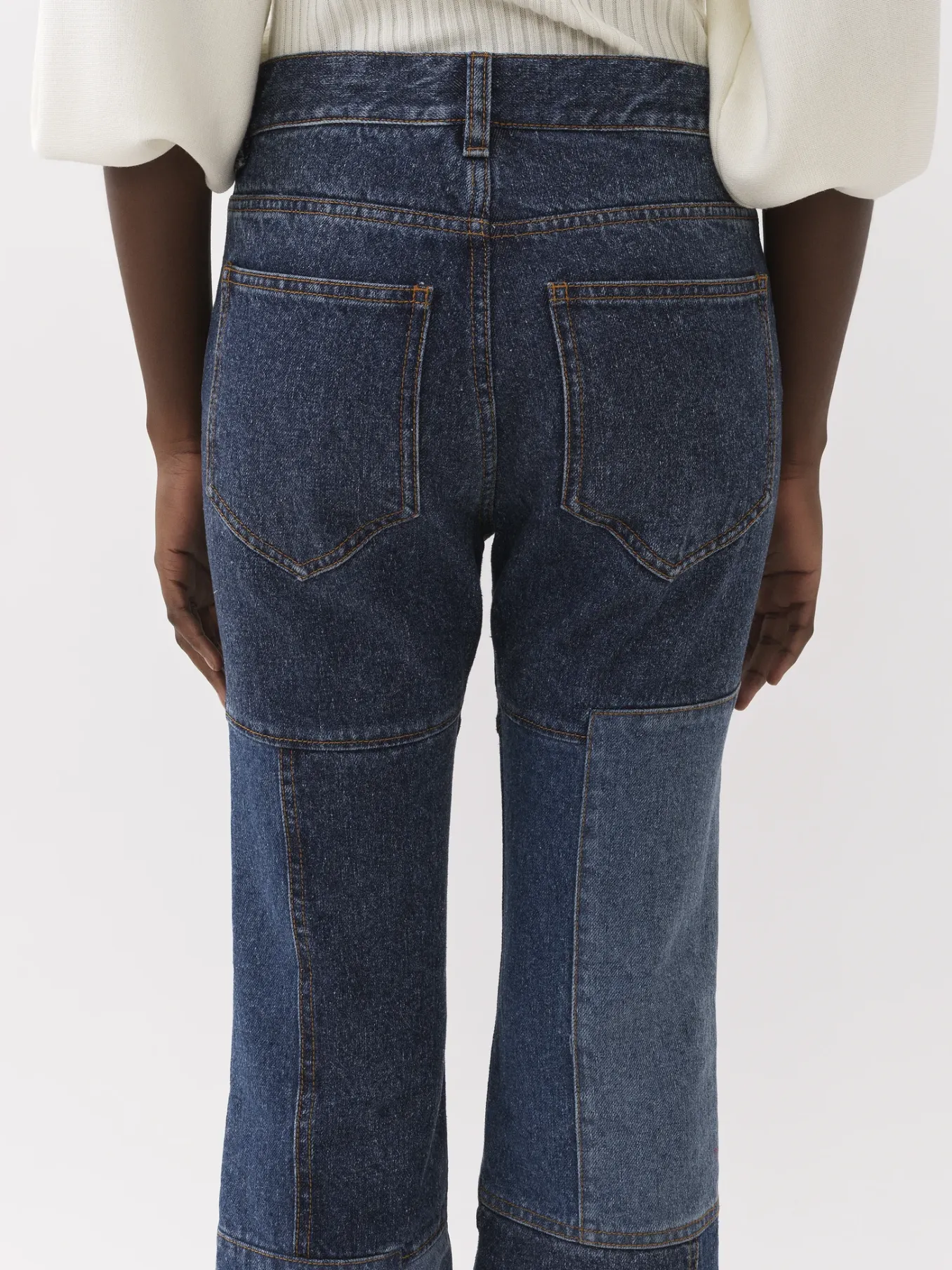 Pantalons Et Shorts-Chloé Pantalon Court Evase Multicolor Blue 1