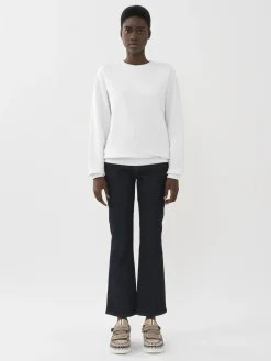 Pantalons Et Shorts-Chloé Pantalon Court Evase « Pacaya » Iconic Navy