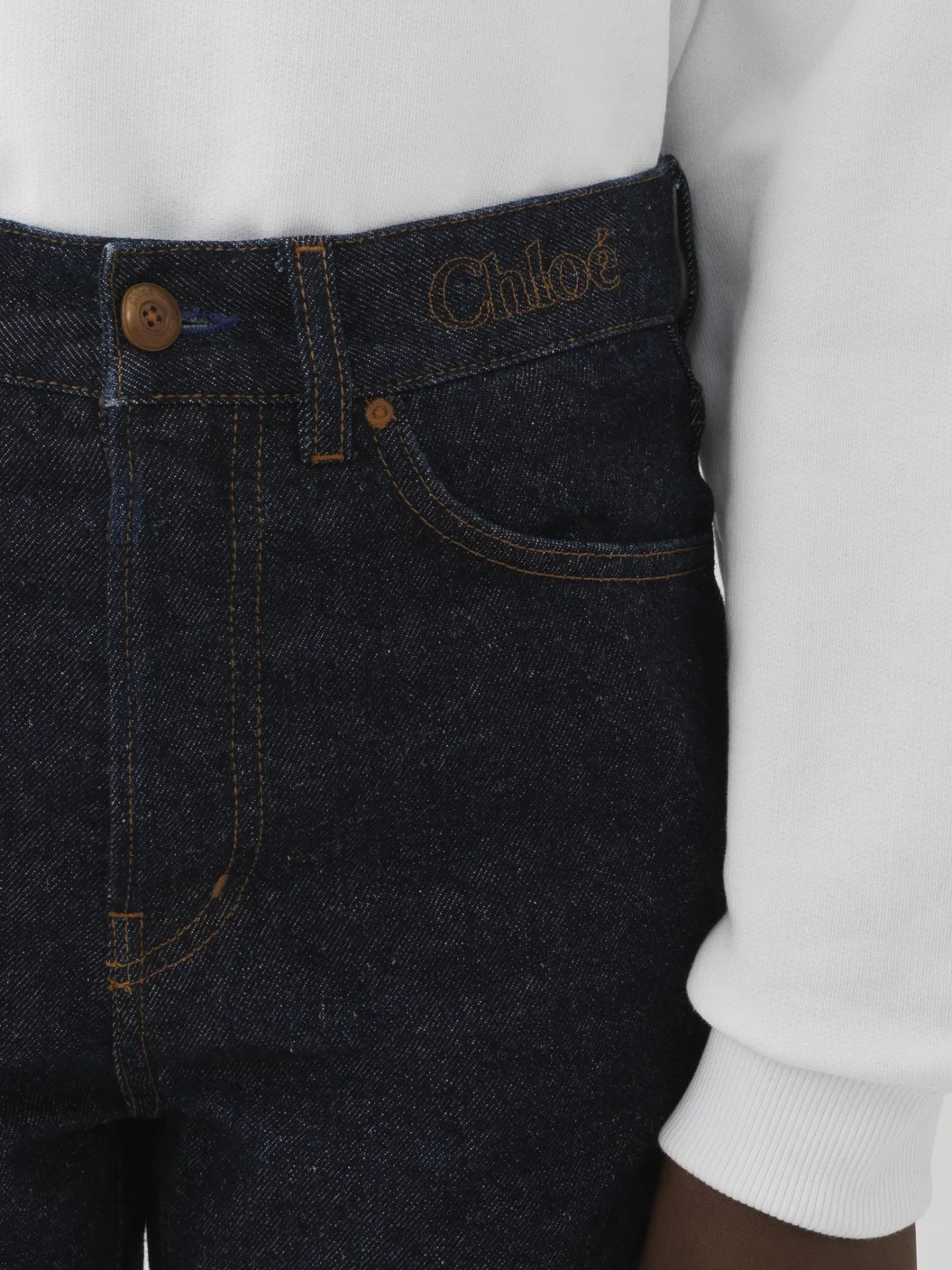 Pantalons Et Shorts-Chloé Pantalon Court Evase « Pacaya » Iconic Navy