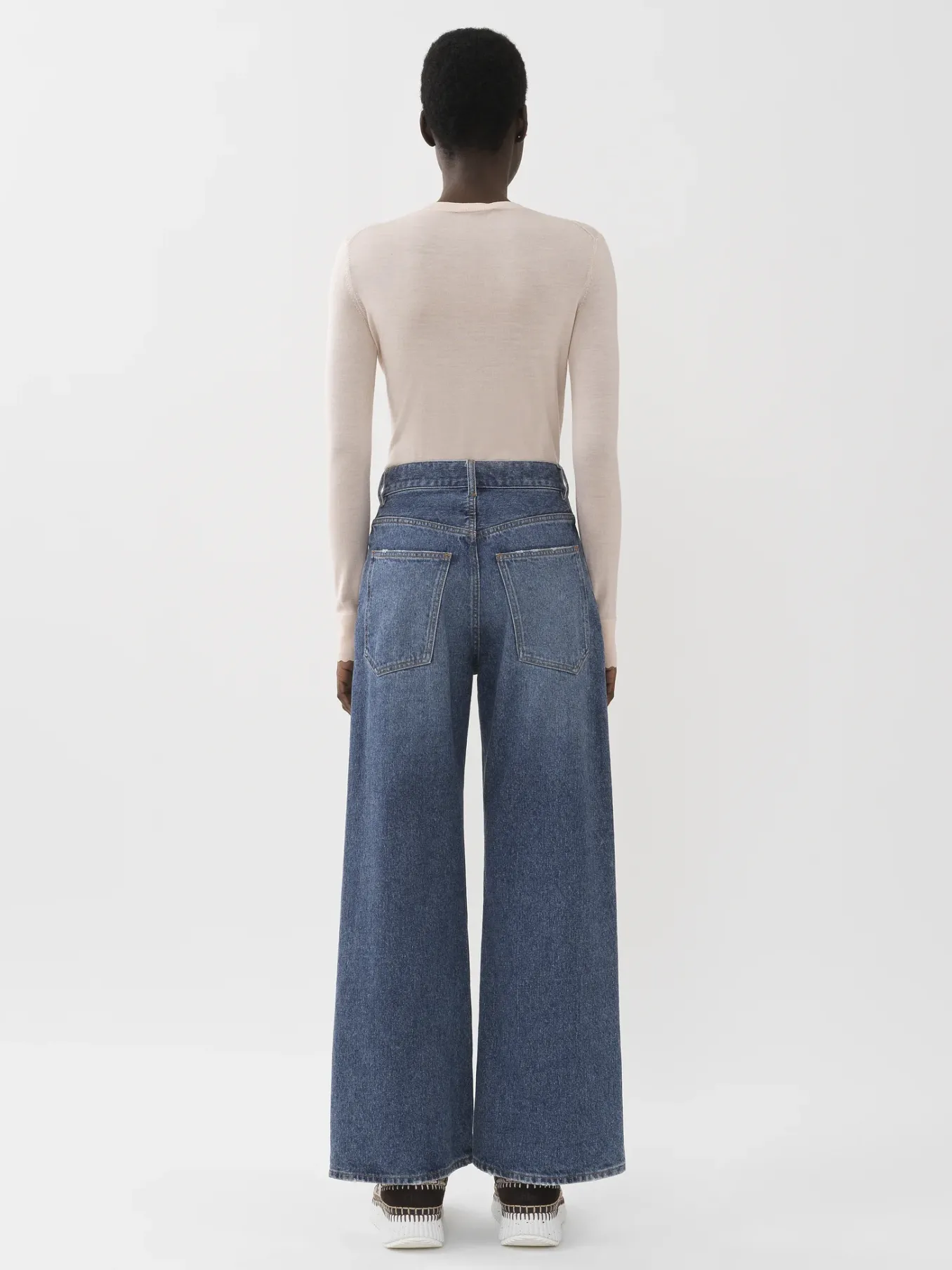 Pantalons Et Shorts-Chloé Pantalon Court Large « Stromboli » Dusky Blue
