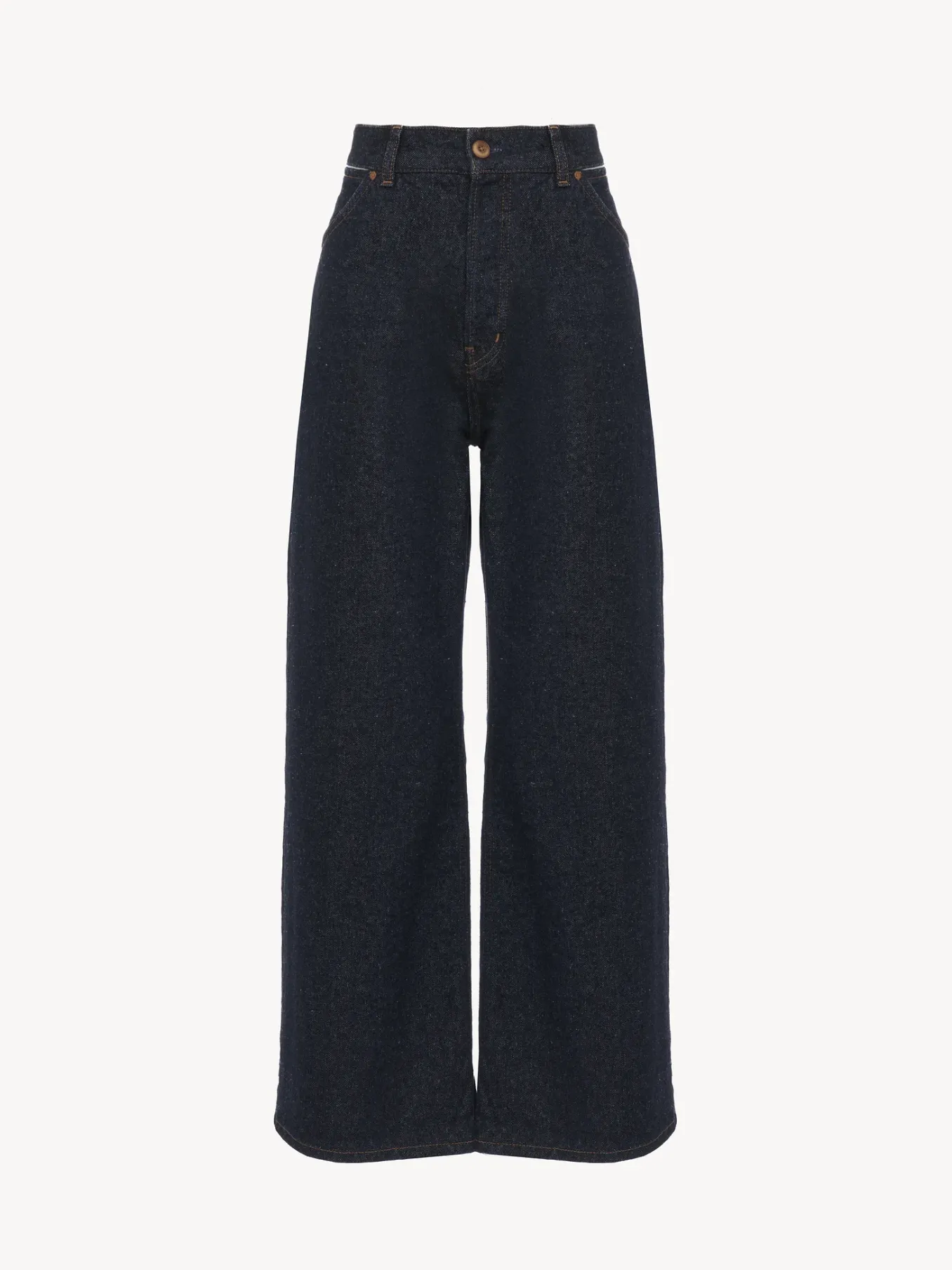 Pantalons Et Shorts-Chloé Pantalon Court Large « Stromboli » Iconic Navy