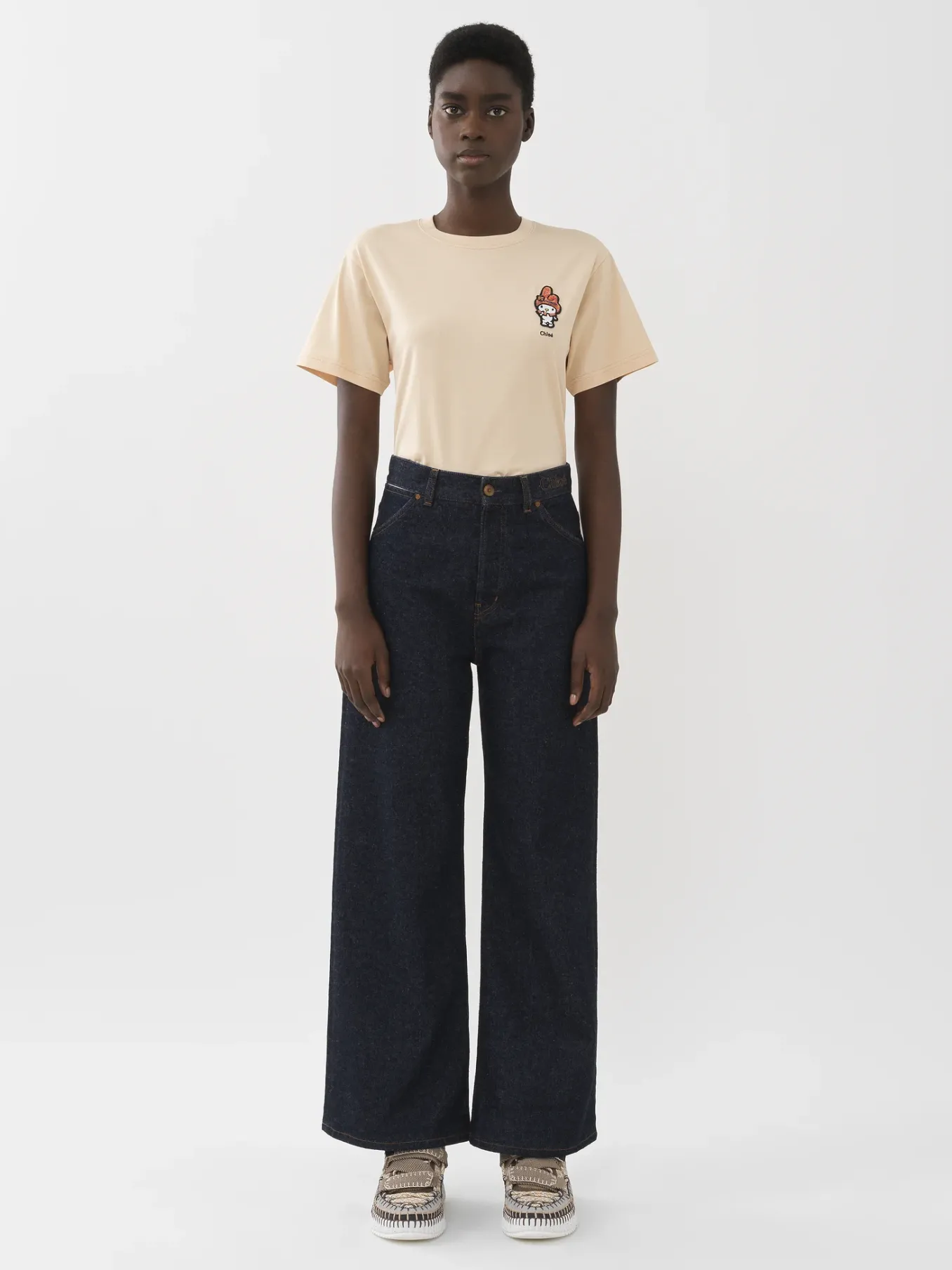 Pantalons Et Shorts-Chloé Pantalon Court Large « Stromboli » Iconic Navy