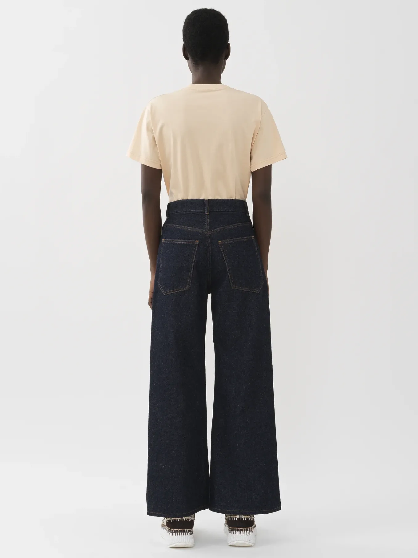 Pantalons Et Shorts-Chloé Pantalon Court Large « Stromboli » Iconic Navy