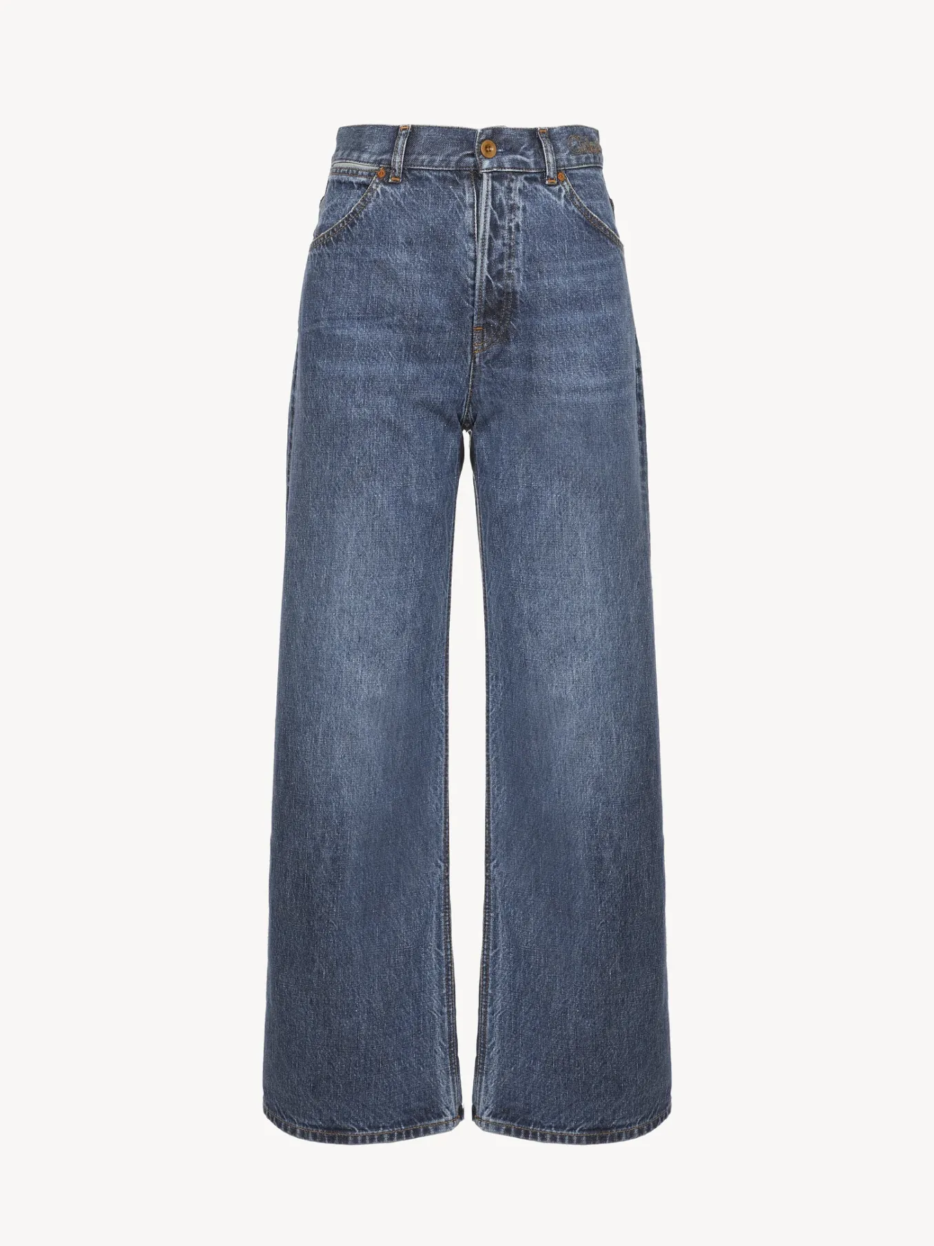 Pantalons Et Shorts-Chloé Pantalon Court Large « Stromboli » Dusky Blue