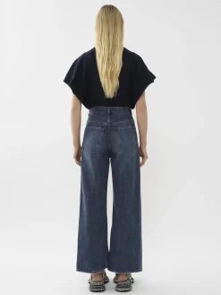 Pantalons Et Shorts-Chloé Pantalon Court Large « Stromboli » Dusky Blue