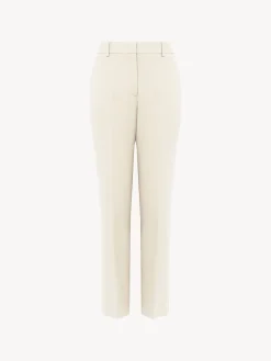Vêtements-Chloé Pantalon Court Skinny Light Ivory