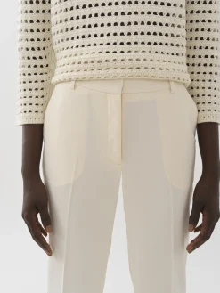 Vêtements-Chloé Pantalon Court Skinny Light Ivory